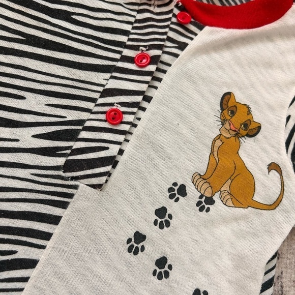 VINTAGE 90s Disney The Lion King Pajama Size 3T  USA Simba & Nala Original - Picture 2 of 9